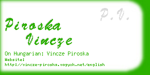 piroska vincze business card